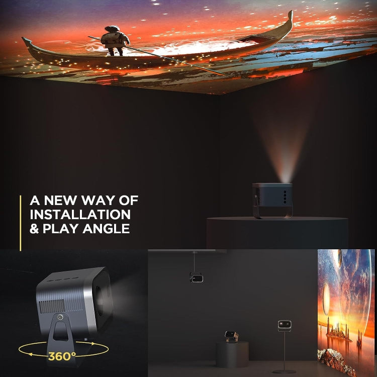 Android 4K HD Version Portable Mini Projector Smart Home Theater(US Plug) - Mini Projector by PMC Jewellery | Online Shopping South Africa | PMC Jewellery | Buy Now Pay Later Mobicred