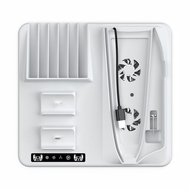 For PS5 Slim iplay Multifunctional Cooling Stand with Dual Controller Charging Station Headset Holder and 6 Game Card Storage - free shipping - PMC Jewellery - Order now!