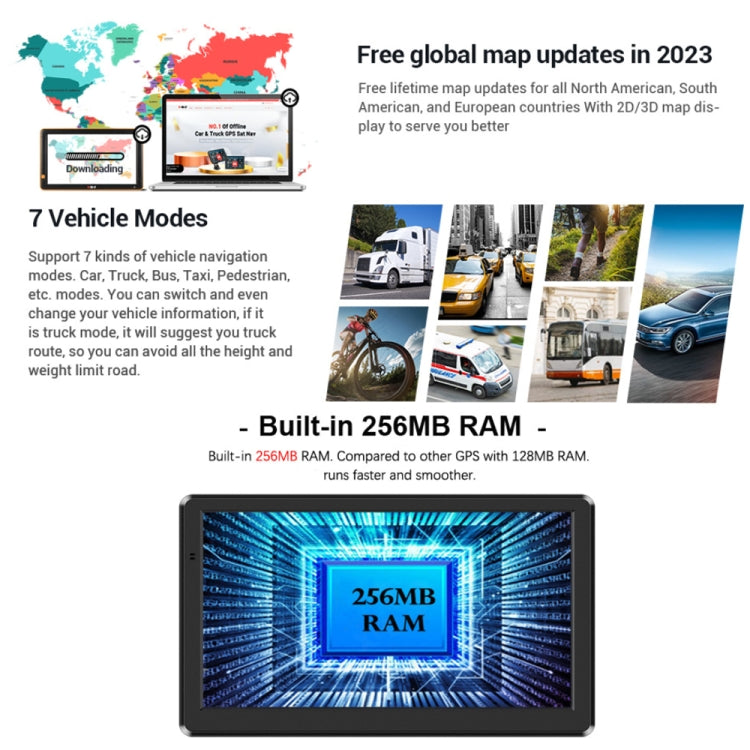 9 Inch 8G/256M Car GPS Navigator With Large Screen Capacitive Bluetooth Map, Area: Middle East Map - Car MP3 & MP4 & MP5 by PMC Jewellery | Online Shopping South Africa | PMC Jewellery | Buy Now Pay Later Mobicred