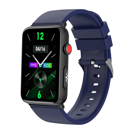 Smart Watch Ring ECG Temperature Heart Rate Blood Pressure Health Bluetooth Talking Watch, Color: Blue Silicone - Smart Wristbands by PMC Jewellery | Online Shopping South Africa | PMC Jewellery | Buy Now Pay Later Mobicred