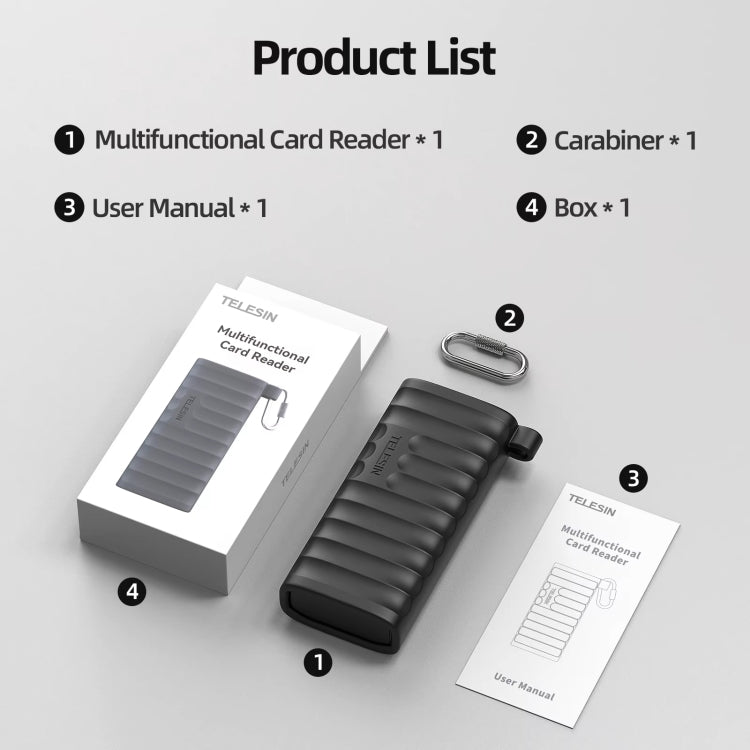 TELESIN  USB-C / Type-C 2-in-1 SD / TF Card Reader Storage Box for Smartphones PC Camera - free shipping - PMC Jewellery - Order now!