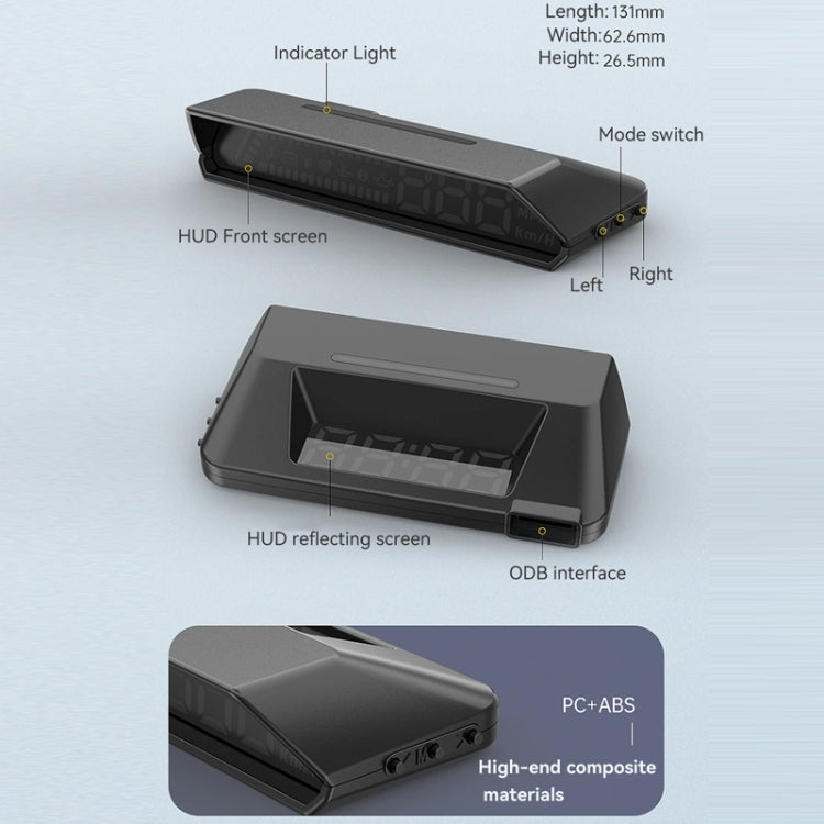 Head-up Display OBD Multi-function Vehicle Instrument Oil Temperature Gearbox Monitoring Screen(S101) - Head Up Display System by PMC Jewellery | Online Shopping South Africa | PMC Jewellery | Buy Now Pay Later Mobicred