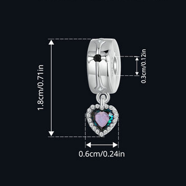 S925 Sterling Silver Platinum-plated Fantasy Love Beaded Jewelry Pendants(SCC2872) - Jewelry Accessories by PMC Jewellery | Online Shopping South Africa | PMC Jewellery | Buy Now Pay Later Mobicred