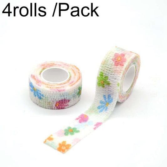 4rolls /Pack 2.5cm X 4.5m Cartoon Non-Woven Sports Protection Bandage, Color: Flower - Physiotherapy Sports Tape by PMC Jewellery | Online Shopping South Africa | PMC Jewellery | Buy Now Pay Later Mobicred