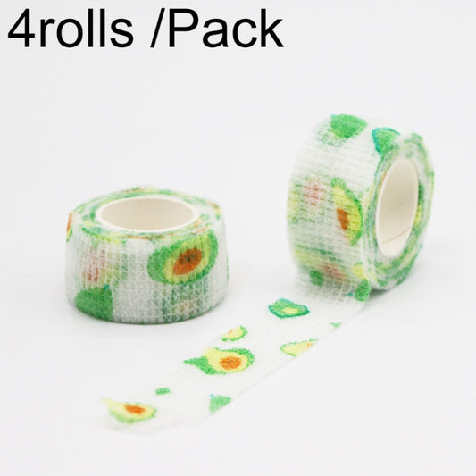 4rolls /Pack 2.5cm X 4.5m Cartoon Non-Woven Sports Protection Bandage, Color: Avocado - Physiotherapy Sports Tape by PMC Jewellery | Online Shopping South Africa | PMC Jewellery | Buy Now Pay Later Mobicred