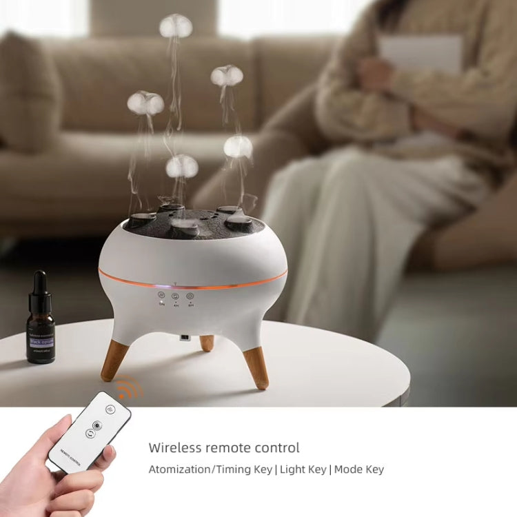 Dynamic Multi-Spray Aromatherapy Diffuser With Colorful Lights Remote Control Humidifier EU Plug(V80 Spit Circle Upgrade Model) - free shipping - PMC TechLife - Order now!