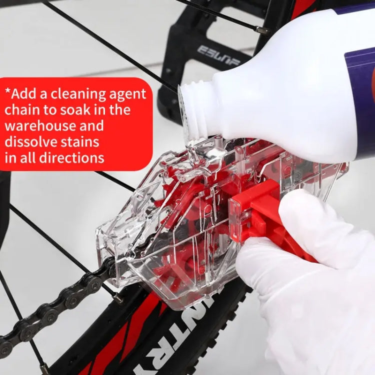 Bicycle Chain Cleaner Visual Immersion Chain Cleaner Brush Road Bike Cleaning Tool(Transparent) - Maintenance tools by PMC TechLife | Online Shopping South Africa | PMC TechLife | Buy Now Pay Later Mobicred
