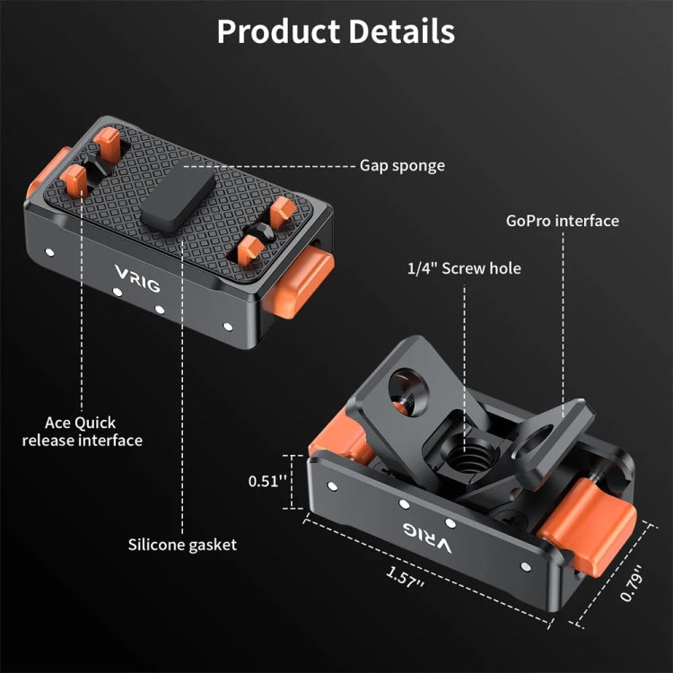 VRIG Magnetic Quick Release Adapter for Insta360 Ace / Ace Pro, Spec: Base - free shipping - PMC TechLife - Order now!