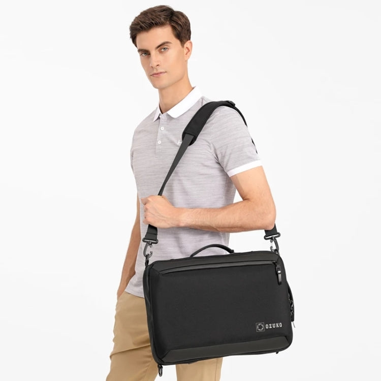 Ozuko Business Laptop USB Backpack Men Schoolbag(Dark Blue) - free shipping - PMC Jewellery - Order now!
