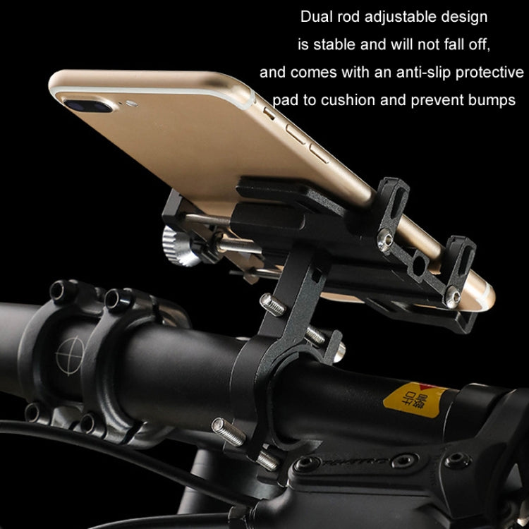 Aluminum Alloy Motorcycle Bicycle Navigation Mobile Phone Holder(Orange) - free shipping - PMC TechLife - Order now!