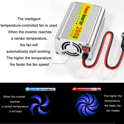 200W Modified Sine Wave Inverter Car Mobile Phone 2.1A Universal Power Supply, Specification: 12 To 110V - Modified Square Wave by PMC Jewellery | Online Shopping South Africa | PMC Jewellery | Buy Now Pay Later Mobicred