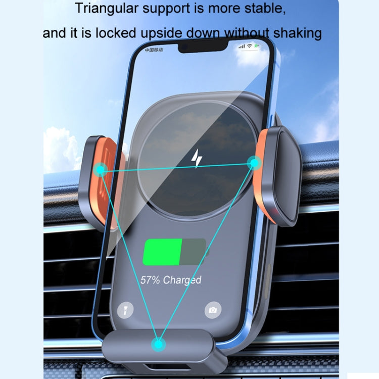 Car Wireless Charging Outlet Navigation Mobile Phone Holder(Single Hook Type) - Wireless Charger Holders by PMC Jewellery | Online Shopping South Africa | PMC Jewellery | Buy Now Pay Later Mobicred