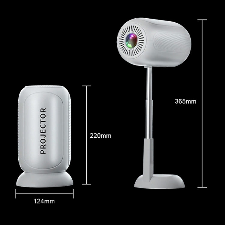 TS-6 Android 11 WiFi6 4K Mini Projector Hidden Lift Gimbal Projector EU Plug(White) - LED Projector by PMC Jewellery | Online Shopping South Africa | PMC Jewellery | Buy Now Pay Later Mobicred