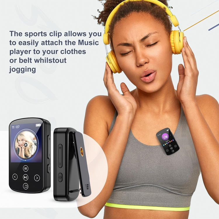 MP3 Bluetooth Music Player HIFI Sports Clip Touch Screen MP4, Memory: 16GB(Black) - MP3 Player by PMC Jewellery | Online Shopping South Africa | PMC Jewellery | Buy Now Pay Later Mobicred