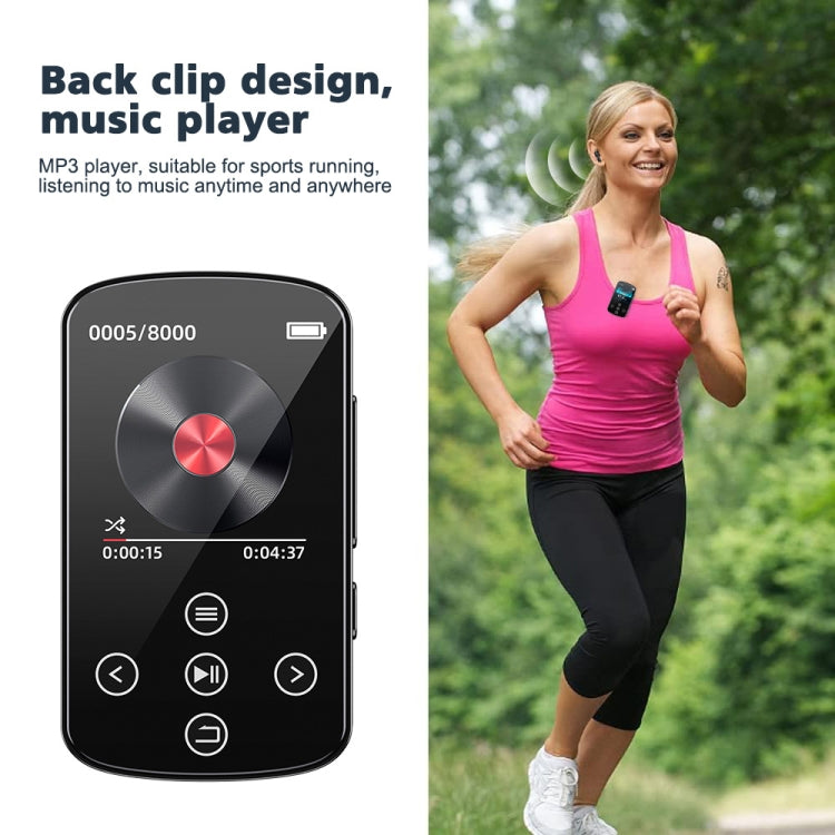 MP3 Bluetooth Music Player HIFI Sports Clip Touch Screen MP4, Memory: 64GB(Black) - MP3 Player by PMC Jewellery | Online Shopping South Africa | PMC Jewellery | Buy Now Pay Later Mobicred