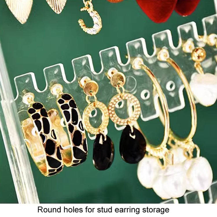 Earrings Studs Display Rack Folding Screen Jewelry Display Stand Necklace Storage Rack, Color: 2 Doors Black - Jewelry Storages by PMC Jewellery | Online Shopping South Africa | PMC Jewellery | Buy Now Pay Later Mobicred