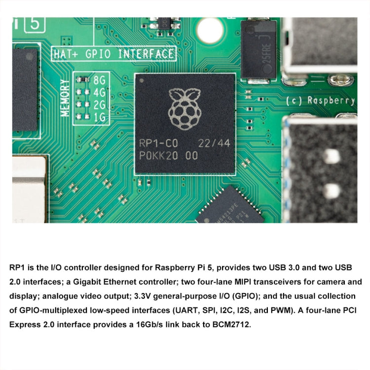 Waveshare For Raspberry Pi 5 2.4GHz Quad-Core BCM2712 Processor Development Board, Spec: 2GB - free shipping - PMC Jewellery - Order now!
