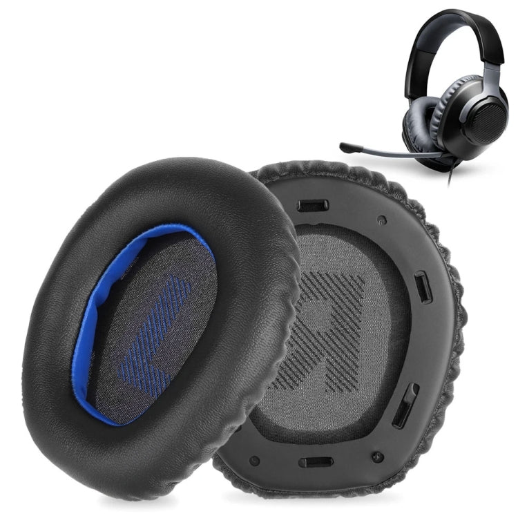 1pair For JBL Quantum Q100 Headphone Leather Sponge Cover Gaming Headset Earmuffs(Navy Blue) - Earmuff & Pad by PMC Jewellery | Online Shopping South Africa | PMC Jewellery | Buy Now Pay Later Mobicred