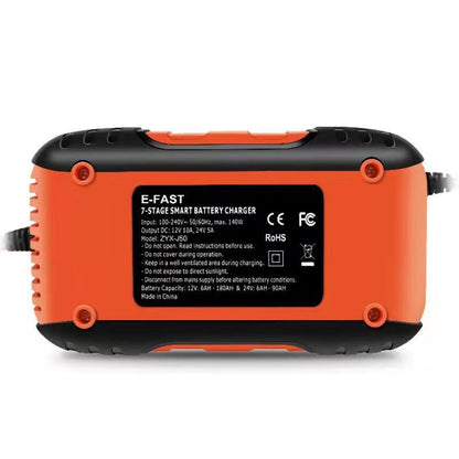 ANHTCzyx 12V/24V 6-180AH 7-Stage Smart Car Motorcycle Battery Charger(UK Plug) - Battery Charger by ANHTCzyx | Online Shopping South Africa | PMC Jewellery | Buy Now Pay Later Mobicred