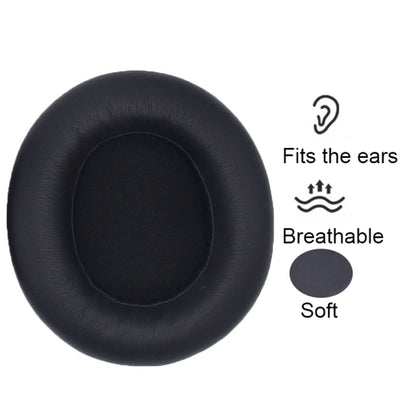 1pair For SteelSeries Arctis Nova 3 / 5 / 7 / Pro Wired Headphone Sponge Cover, Color: Black Leather - Earmuff & Pad by PMC Jewellery | Online Shopping South Africa | PMC Jewellery | Buy Now Pay Later Mobicred