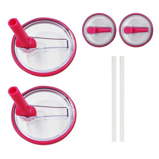 For Stanley 40oz Adventure Quencher Transparent Straw Lid Replacement Parts, Spec: 4pcs /Set Rose Red - Vacuum Thermoses & Cups by PMC Jewellery | Online Shopping South Africa | PMC Jewellery | Buy Now Pay Later Mobicred