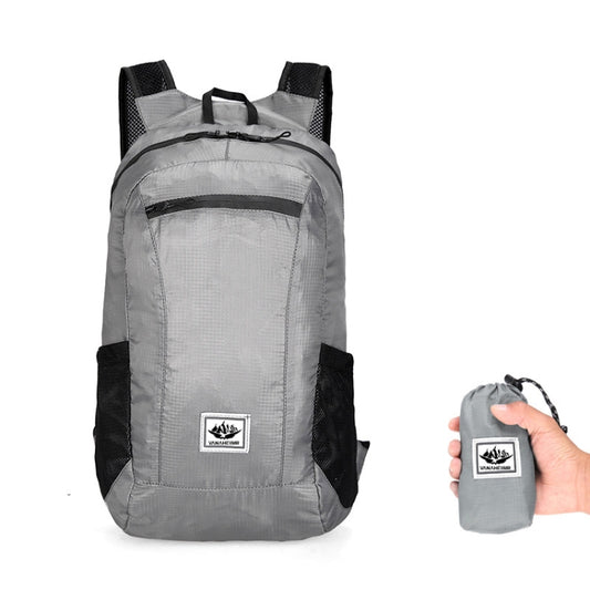 Vanaheimr Outdoor Cycling Sports Folding Backpack Large-capacity Lightweight Travel Bag(Light Gray) - Backpacks by Vanaheimr | Online Shopping South Africa | PMC Jewellery | Buy Now Pay Later Mobicred