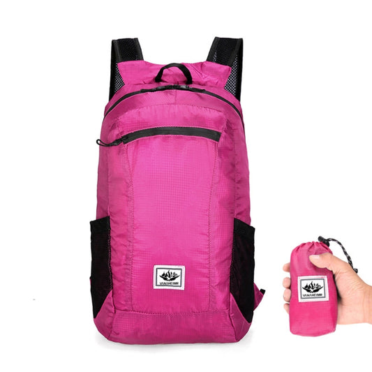 Vanaheimr Outdoor Cycling Sports Folding Backpack Large-capacity Lightweight Travel Bag(Rose Red) - Backpacks by Vanaheimr | Online Shopping South Africa | PMC Jewellery | Buy Now Pay Later Mobicred