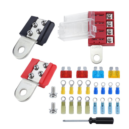 4-way RV Yacht Flame Retardant Waterproof Battery Terminal Fuse Block(Two) - Fuse by PMC Jewellery | Online Shopping South Africa | PMC Jewellery | Buy Now Pay Later Mobicred