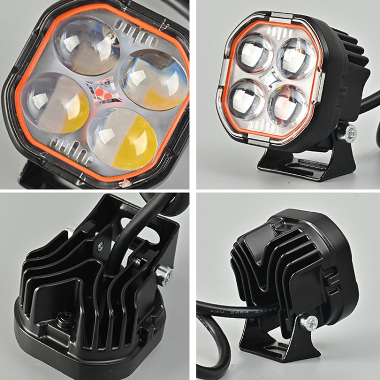 LED Motorcycle Spotlight With Red Devil Eye Spotlight High and Low Beam External Headlight - Headlights by PMC Jewellery | Online Shopping South Africa | PMC Jewellery | Buy Now Pay Later Mobicred