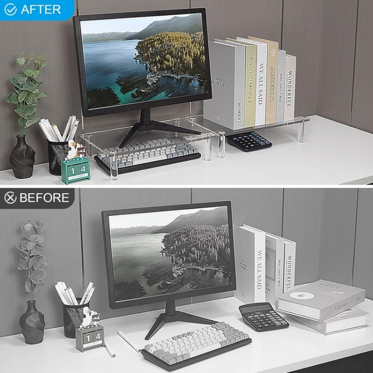 YX136 Desktop Acrylic Laptop / Printer Raised Stand - Laptop Stand by PMC TechLife | Online Shopping South Africa | PMC TechLife | Buy Now Pay Later Mobicred