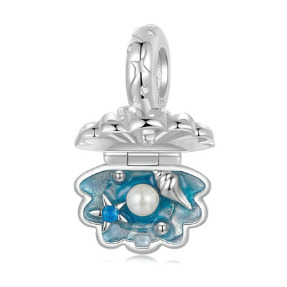 S925 Sterling Silver Openable and Closable Hollow Three-dimensional Scallop Bead Pendant(SCC2884) - Jewelry Accessories by PMC Jewellery | Online Shopping South Africa | PMC Jewellery | Buy Now Pay Later Mobicred