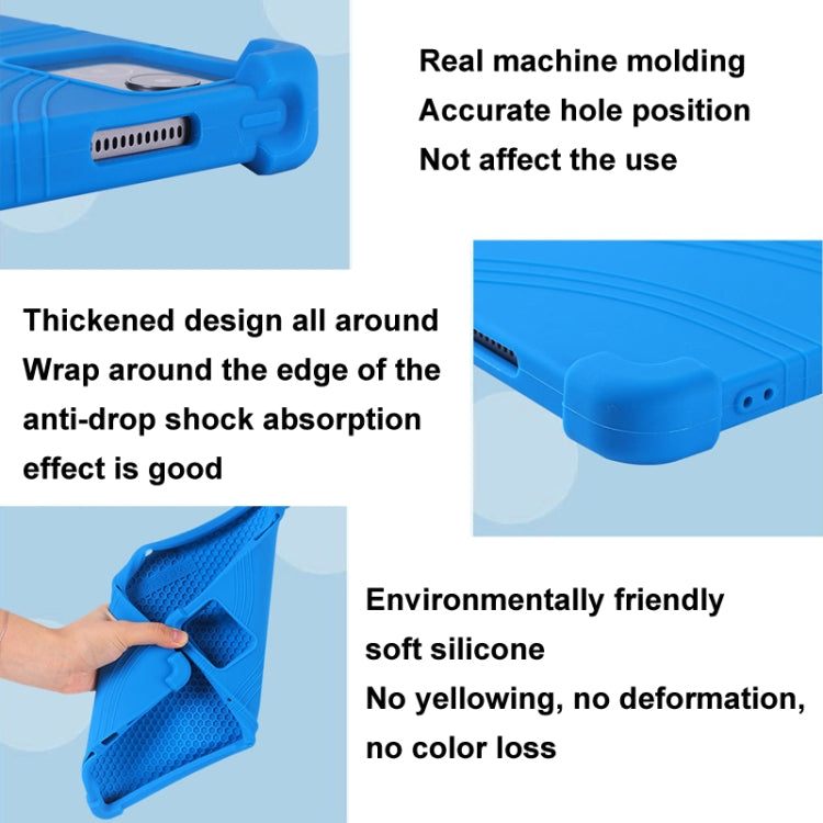 For Lenovo Tab K11 Plus Shockproof Silicone Tablet Protective Case With Holder(Blue) - Lenovo by PMC TechLife | Online Shopping South Africa | PMC TechLife | Buy Now Pay Later Mobicred