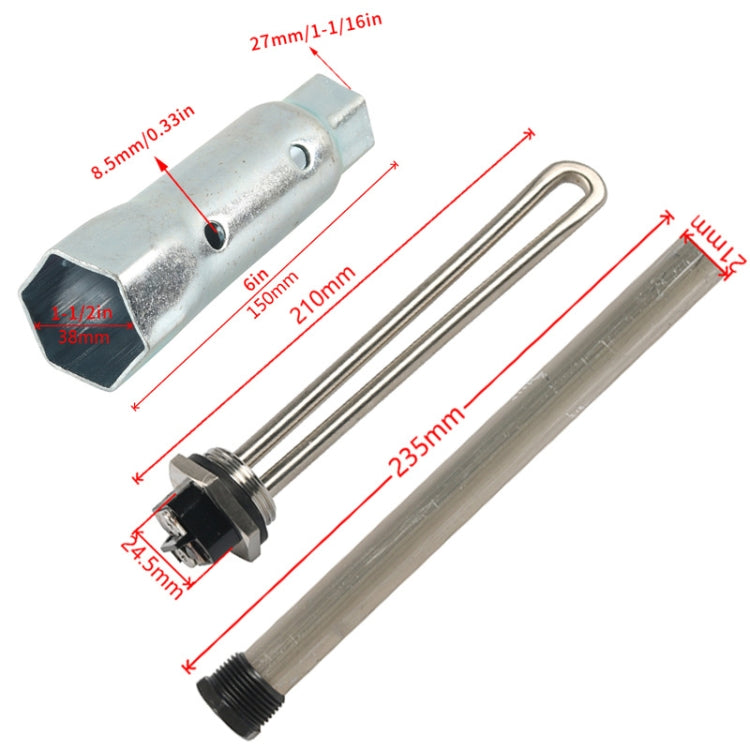 Water Heater Heating Element For RV Camper, Specifications: 3pcs /Pack Heating Tube + Anode Rod - Others by PMC Jewellery | Online Shopping South Africa | PMC Jewellery | Buy Now Pay Later Mobicred