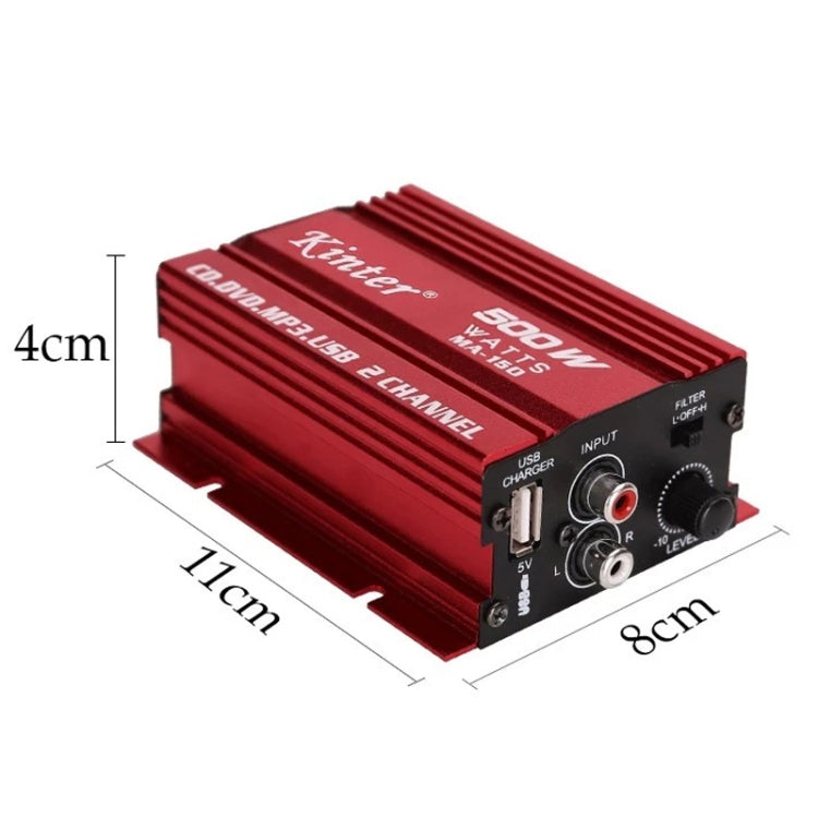 Kinter MA-150 Car Audio / Video 12V 2.0 Channel Mini Amplifier - Car Amplifiers by PMC Jewellery | Online Shopping South Africa | PMC Jewellery | Buy Now Pay Later Mobicred