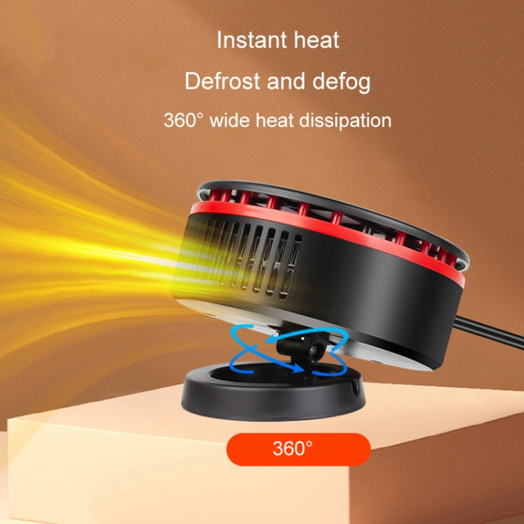 12V Car Heater 360 Adjustable Defogging Defrosting Heating Fan Heating Cooling Function Windscreen Defroster Demister(Black Red) - Heating & Fans by PMC Jewellery | Online Shopping South Africa | PMC Jewellery | Buy Now Pay Later Mobicred