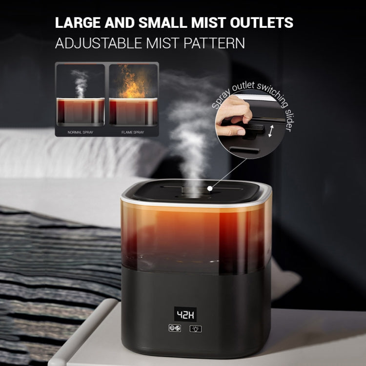 JSQ-58 1.1L large Capacity Digital Display Flame Atomization Humidifier, Color: Rose Gold(US Plug) - free shipping - PMC TechLife - Order now!