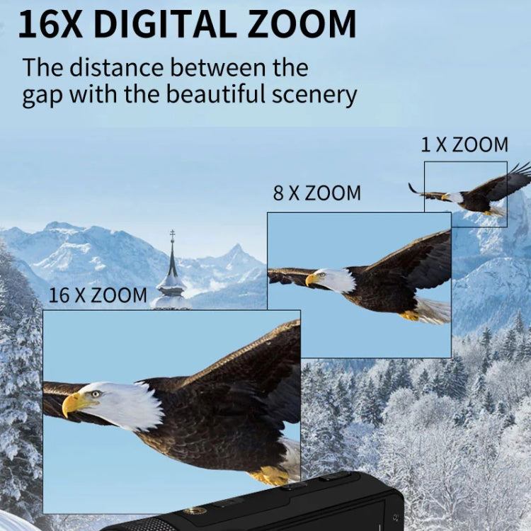16MP 16X Digital Zoom Vlogging Camera Video Camcorder with 2.4 Inch Flip Screen, Spec: Standard AU Plug - Video Cameras by PMC TechLife | Online Shopping South Africa | PMC TechLife | Buy Now Pay Later Mobicred