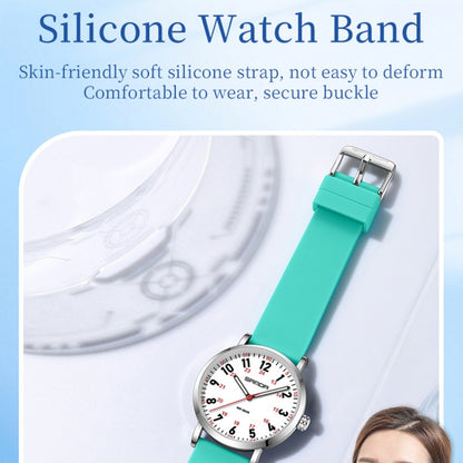 SANDA Quartz Watch Simple Temperament Casual Women Watch(Khaki) - Silicone Strap Watches by SANDA | Online Shopping South Africa | PMC Jewellery | Buy Now Pay Later Mobicred