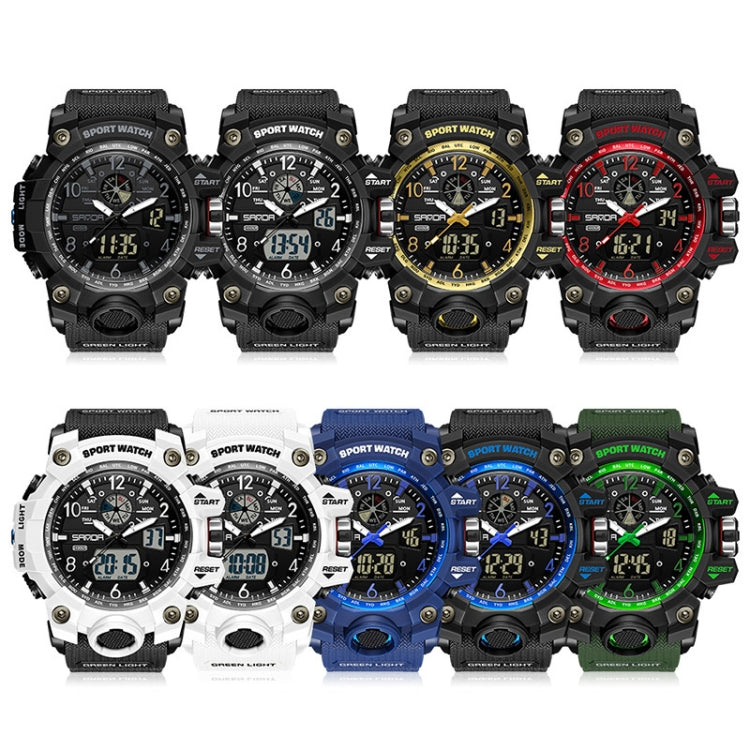 SANDA Teenagers Sports Electronic Watch Men Personalised Wristwatch(3169 Black) - Sport Watches by SANDA | Online Shopping South Africa | PMC Jewellery | Buy Now Pay Later Mobicred