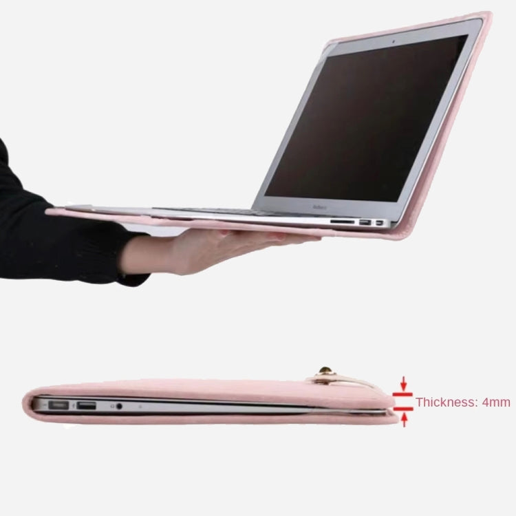 15.6 / 16 Inch Pink Girl Style PU Laptop Bag Protective Case with Handle - 15.6 - 17 inch by PMC TechLife | Online Shopping South Africa | PMC TechLife | Buy Now Pay Later Mobicred