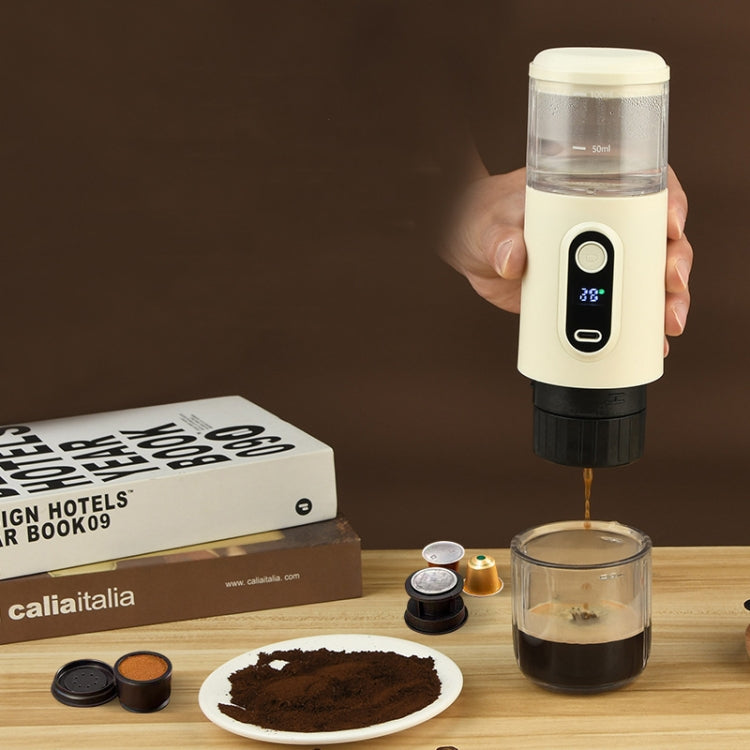Wireless Portable Coffee Machine Compatible With Ground Coffee & NS Capsule(White) - free shipping - PMC TechLife - Order now!