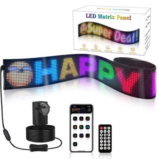 LED Flexible Screen Advertising  Large Screen Supports APP Bluetooth Control 69.4  x 7.6 Inch US Plug - Car Monitor by PMC Jewellery | Online Shopping South Africa | PMC Jewellery | Buy Now Pay Later Mobicred