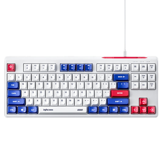 Inphic K902 Wired Keyboard 87 Keys Mute Light-up Mecha Office Home Gaming Computer Keyboard(White Blue) - Wired Keyboard by Inphic | Online Shopping South Africa | PMC Jewellery | Buy Now Pay Later Mobicred