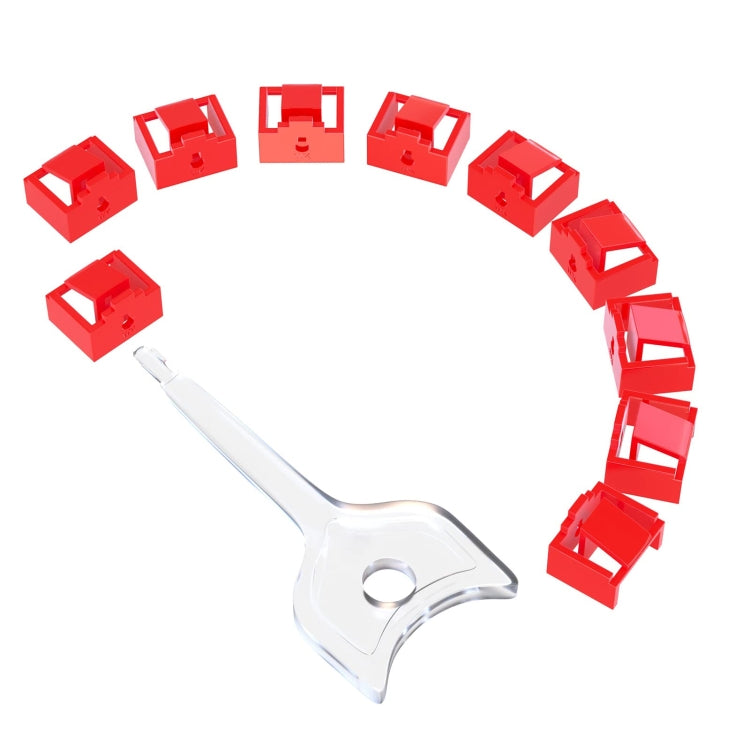 RJ45 Pport Anti-theft Lock Removable Dust Plug(Red 10 Plug+1 Key) - Anti-Dust Plugs by PMC TechLife | Online Shopping South Africa | PMC TechLife | Buy Now Pay Later Mobicred