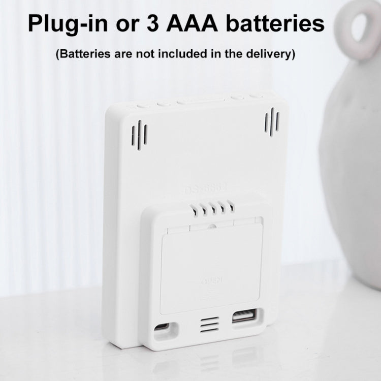 Multifunctional Temperature / Humidity Display Electronic Alarm Clock, Color: Orange Black - Alarm Clocks by PMc TechLife | Online Shopping South Africa | PMc TechLife | Buy Now Pay Later Mobicred