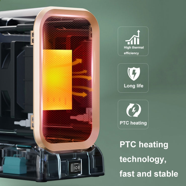 1000W High-power Household Heater Small Desktop Ceramic PTC Heating Heater, Spec: UK Plug(White) - Electric Heaters by PMC TechLife | Online Shopping South Africa | PMC TechLife | Buy Now Pay Later Mobicred