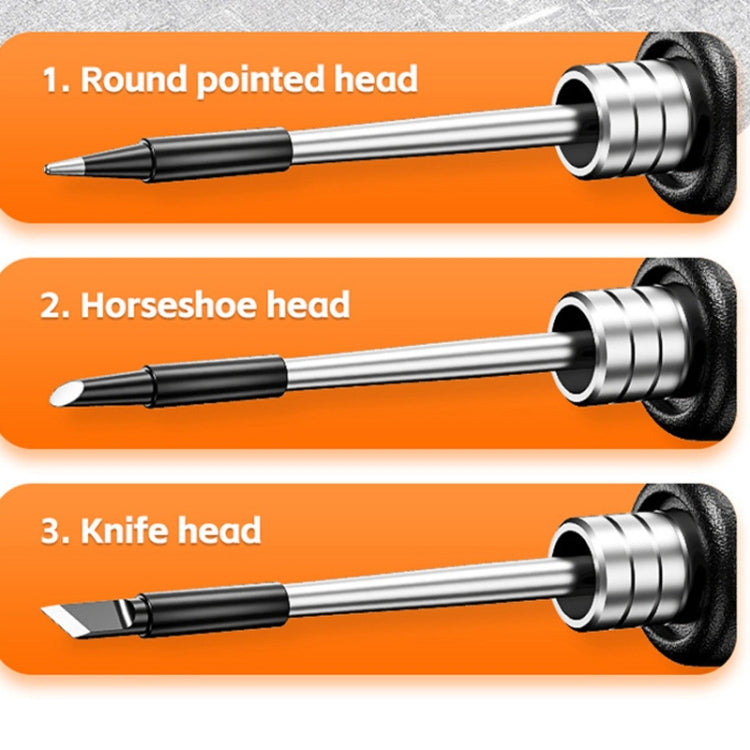 USB Digital Display Charging Soldering Iron Set 5-speed Temperature Adjustable 3 Heads Gray - Soldering Iron Set by PMc TechLife | Online Shopping South Africa | PMc TechLife | Buy Now Pay Later Mobicred