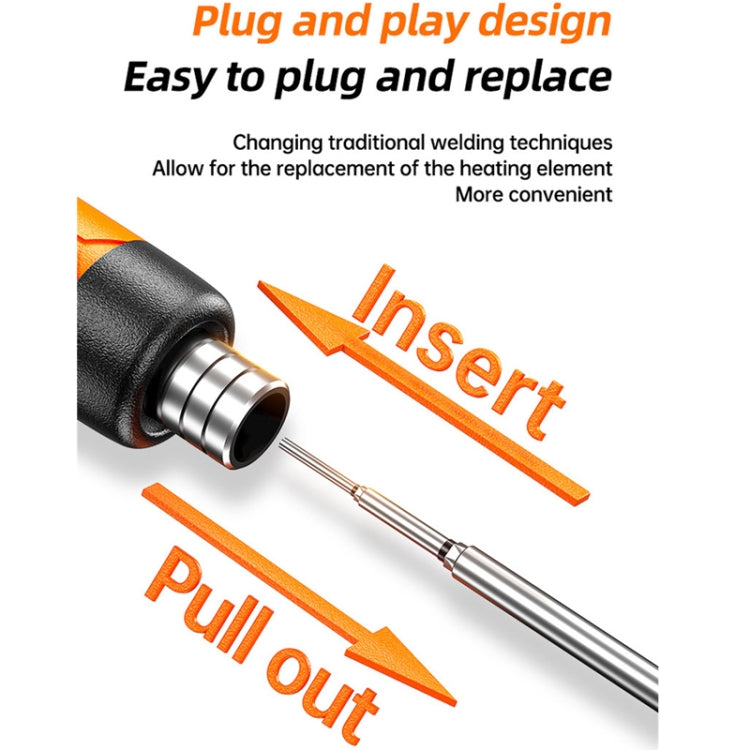 USB Digital Display Charging Soldering Iron Set 5-speed Temperature Adjustable 3 Heads Gray - Soldering Iron Set by PMc TechLife | Online Shopping South Africa | PMc TechLife | Buy Now Pay Later Mobicred