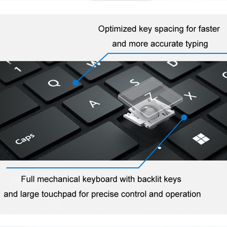 For Microsoft Surface Pro 8 / 9 / X Bluetooth Keyboard Magnetic Tablet Wireless Touch Backlit Keyboard With Pen Slot(Gray) - Others Keyboard by PMC TechLife | Online Shopping South Africa | PMC TechLife | Buy Now Pay Later Mobicred