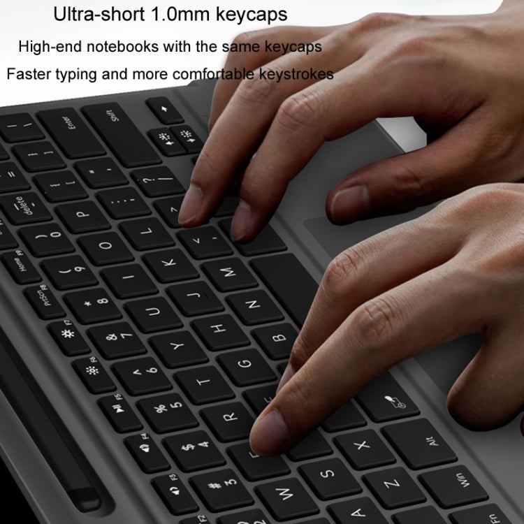 For Microsoft Surface Pro 8 / 9 / 10 / X Bluetooth Keyboard Magnetic Tablet Wireless Touch Backlit Keyboard With Pen Slot(Black) - free shipping - PMC TechLife - Order now!